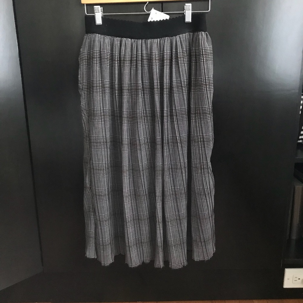 Zara new menswear plaid pleated skirt